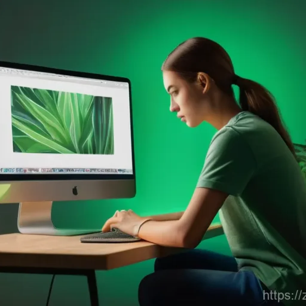 키로거 공격 원리 및 예방책 - **Prompt:** A young adult, male or female, sits comfortably at a modern, well-lit home office desk, ...